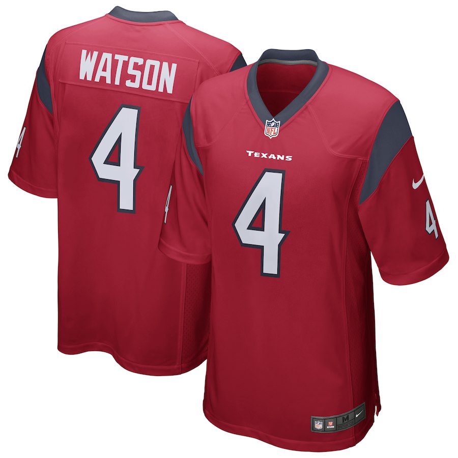 Youth Houston Texans #4 Deshaun Watson Red Game Nike NFL Jersey->los angeles lakers->NBA Jersey